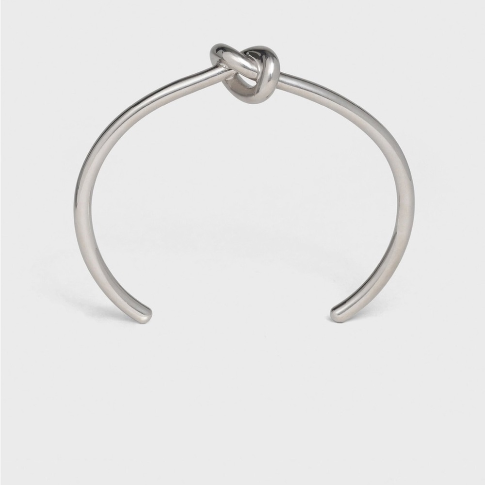 Celine KNOT EXTRA-THIN BRACELET IN BRASS WITH RHODIUM FINISH - Picture 2 of 9